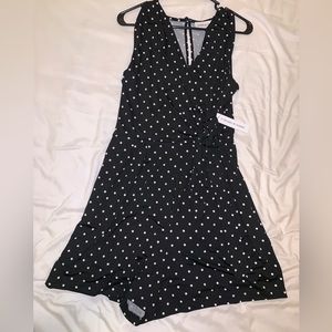 NEVER BEEN WORN! Polka dot romper with tags